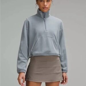 Lululemon Brushed Softstreme Half Zip - Size 4 - Belgian Blue